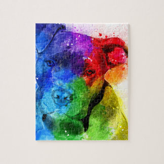 The colors of Love are a Pitbull Jigsaw Puzzle