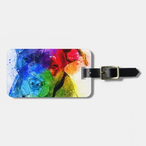 The colors of Love are a Pitbull Luggage Tag