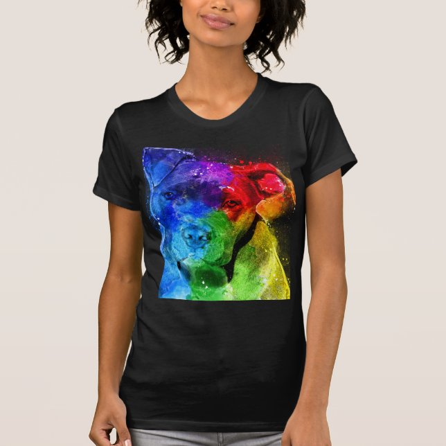 The colors of Love are a Pitbull T-Shirt (Front)