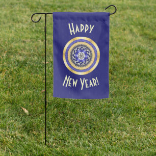 The Colors of New Years Garden Flag