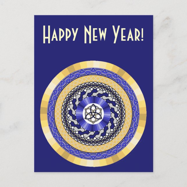 The Colors of New Years Postcard (Front)