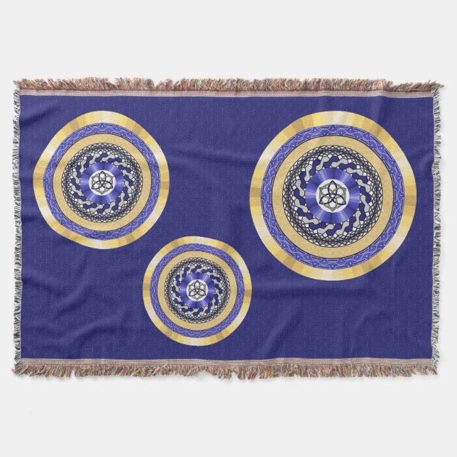 The Colors of New Years Throw Blanket (Front)