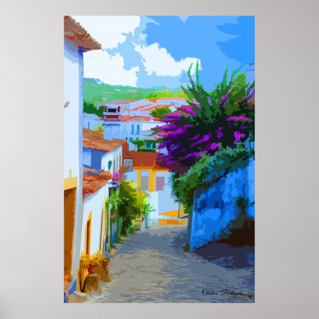 The Colors of Obidos Portugal Poster (Front)