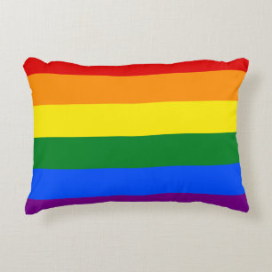 The colors of the rainbow accent pillow
