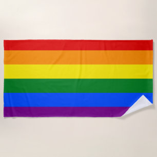 The colors of the rainbow beach towel