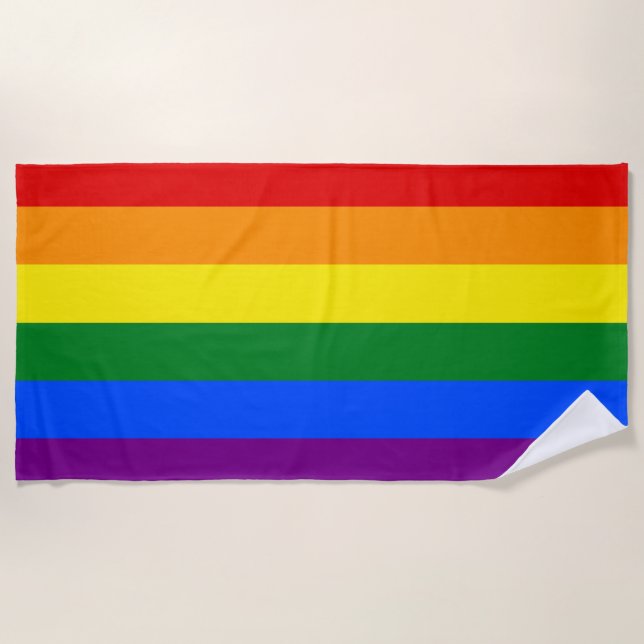 The colors of the rainbow beach towel (Front)