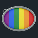 The colors of the rainbow belt buckle<br><div class="desc">Celebrate all your pride with the colors of the rainbow.</div>