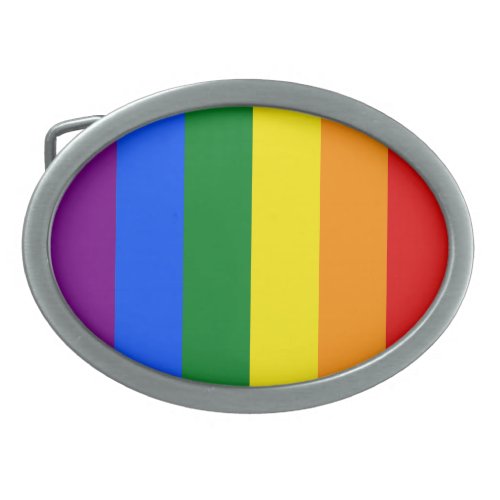 The colors of the rainbow belt buckle