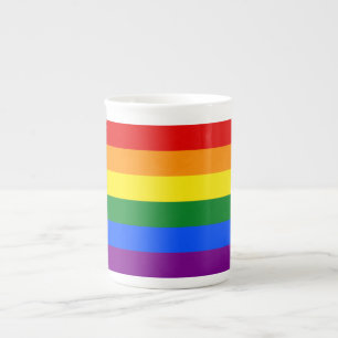 The colors of the rainbow bone china mug