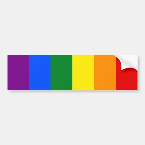 The colors of the rainbow bumper sticker