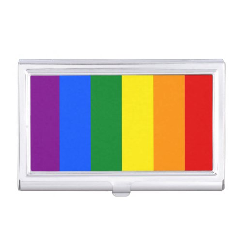 The colors of the rainbow business card case