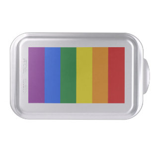 The colors of the rainbow cake pan