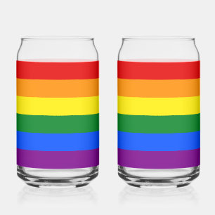The colors of the rainbow can glass