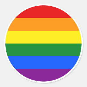 The colors of the rainbow classic round sticker