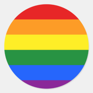 The colors of the rainbow classic round sticker