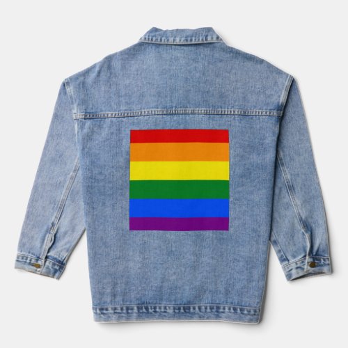 The colors of the rainbow denim jacket