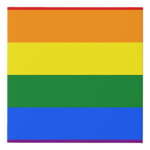 The colors of the rainbow faux canvas print