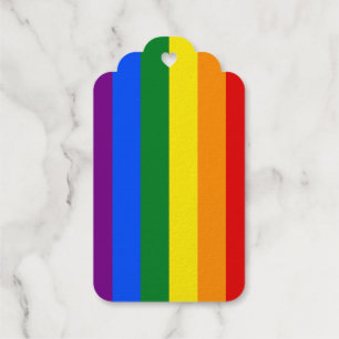 The colors of the rainbow foil gift tags