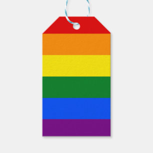 The colors of the rainbow gift tags