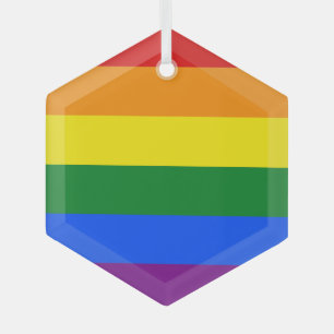 The colors of the rainbow glass ornament