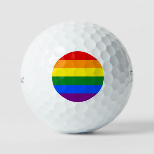 The colors of the rainbow golf balls