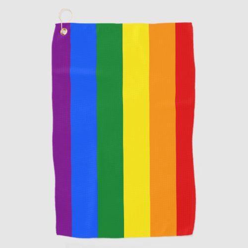The colors of the rainbow golf towel