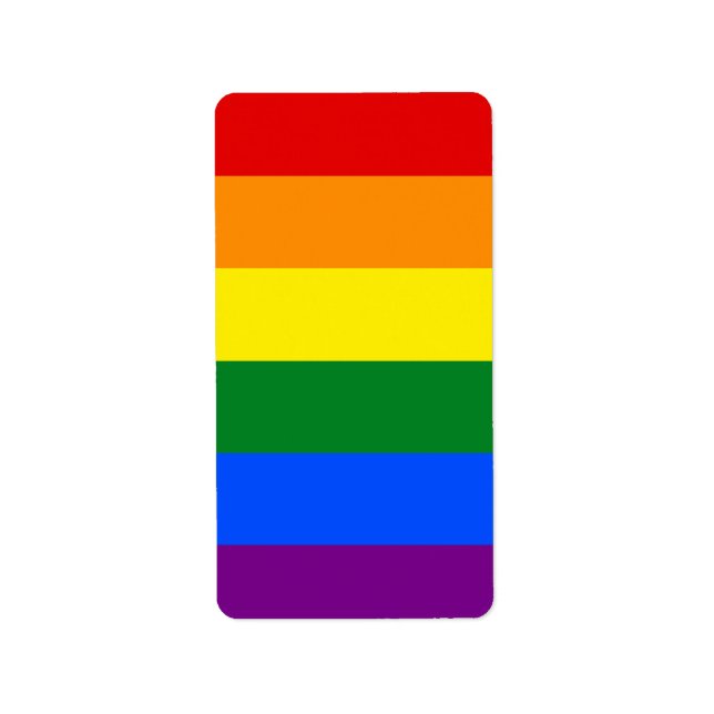 The colors of the rainbow label (Front)