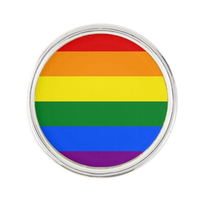 The colors of the rainbow lapel pin (Front)
