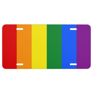 The colors of the rainbow license plate