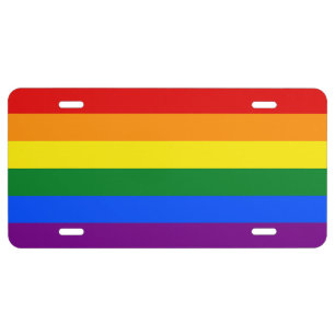 The colors of the rainbow license plate