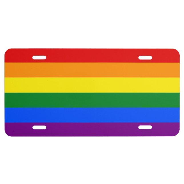 The colors of the rainbow license plate (Front)