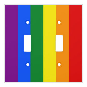 The colors of the rainbow light switch cover