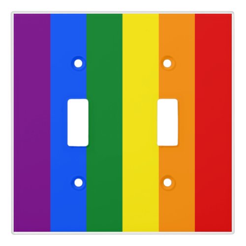 The colors of the rainbow light switch cover
