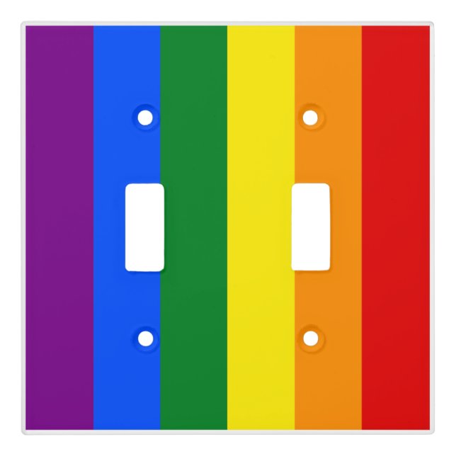 The colors of the rainbow light switch cover (Front)