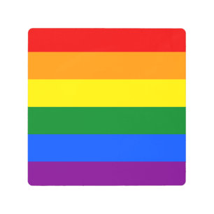 The colors of the rainbow metal print