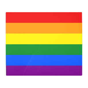 The colors of the rainbow metal print