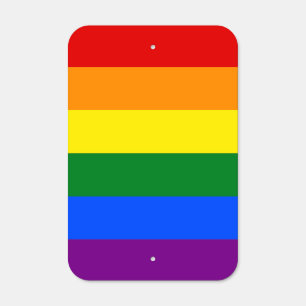The colors of the rainbow metal sign