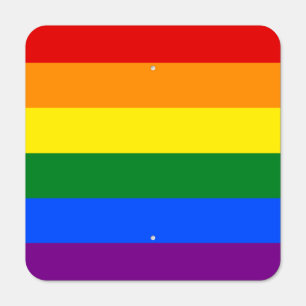 The colors of the rainbow metal sign