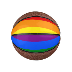 The colors of the rainbow mini basketball