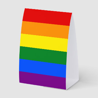 The colors of the rainbow paper table tent