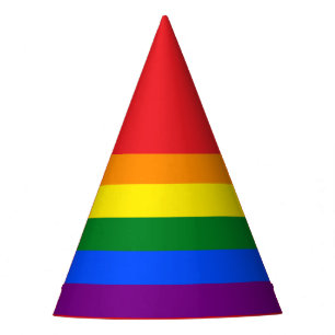 The colors of the rainbow party hat