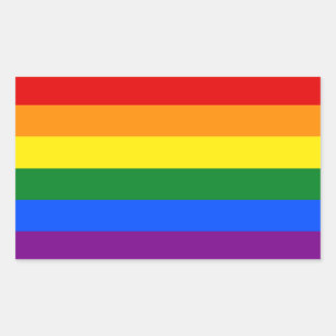 The colors of the rainbow rectangular sticker