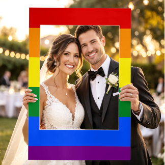 The colors of the rainbow selfie frame