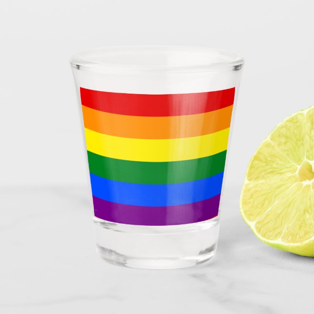 The colors of the rainbow shot glass (Front)