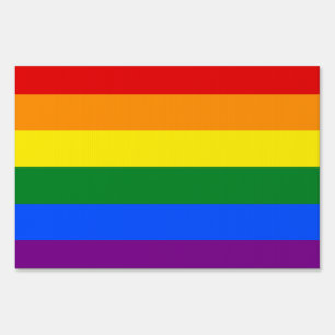 The colors of the rainbow sign