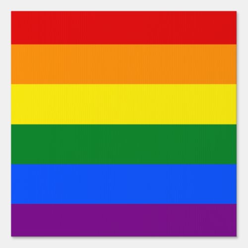 The colors of the rainbow sign