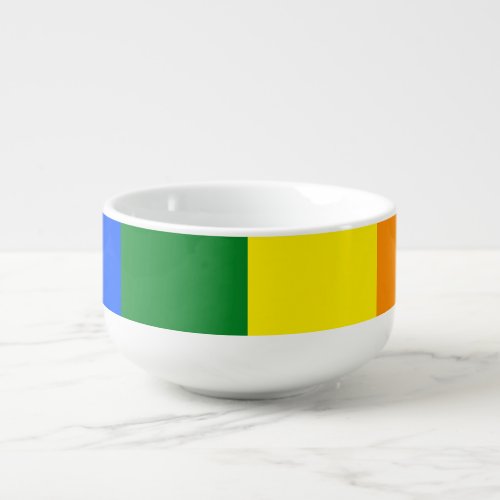 The colors of the rainbow soup mug