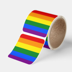 The colors of the rainbow square sticker