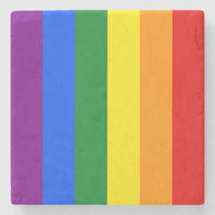 The colors of the rainbow stone coaster