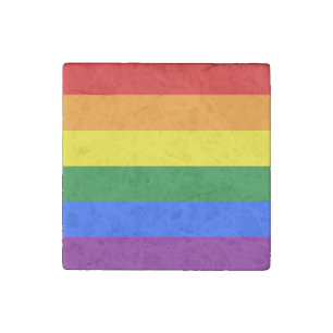 The colors of the rainbow stone magnet